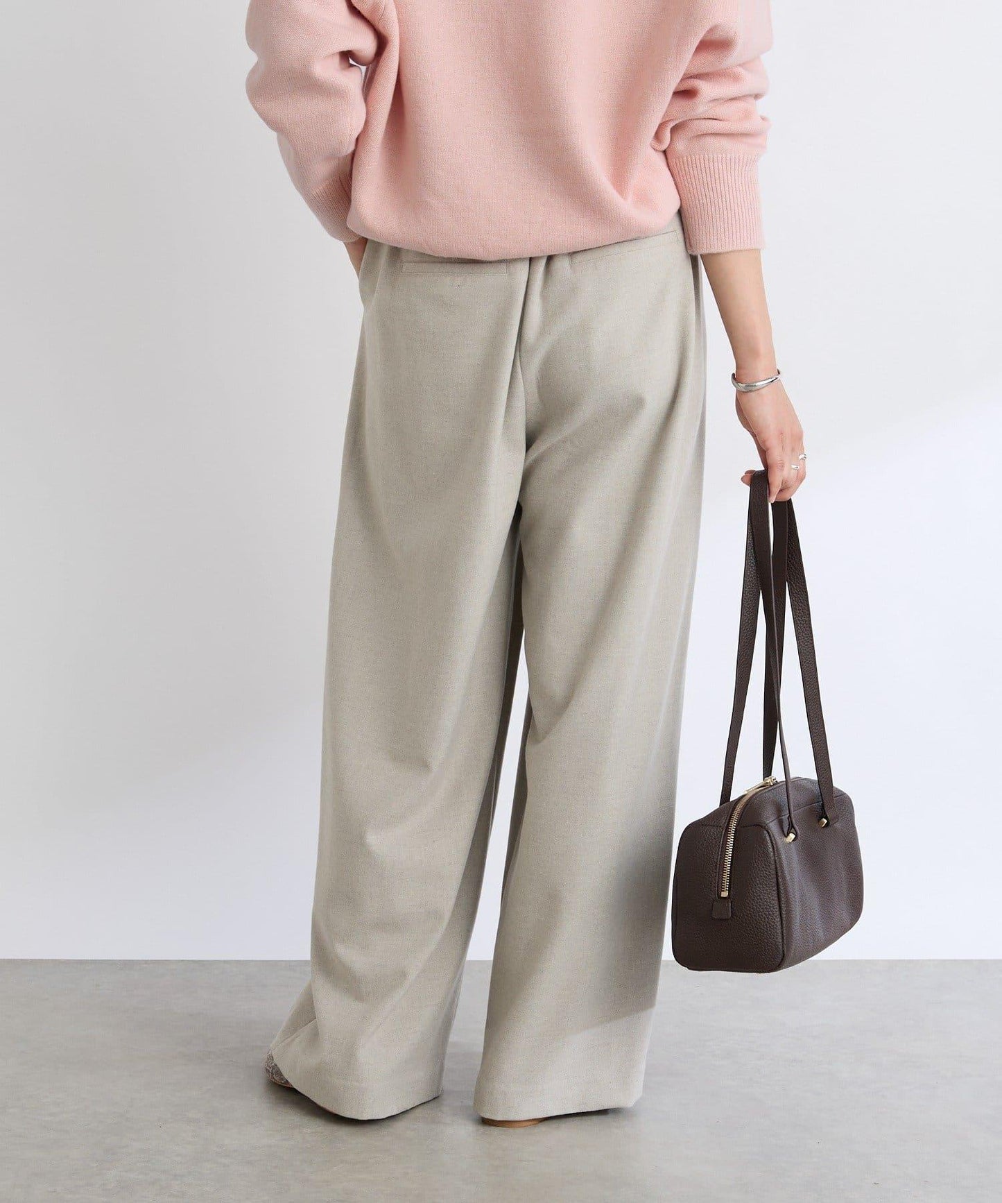 【顯瘦款】保暖打褶寬腿西裝褲/預計10月下旬發貨