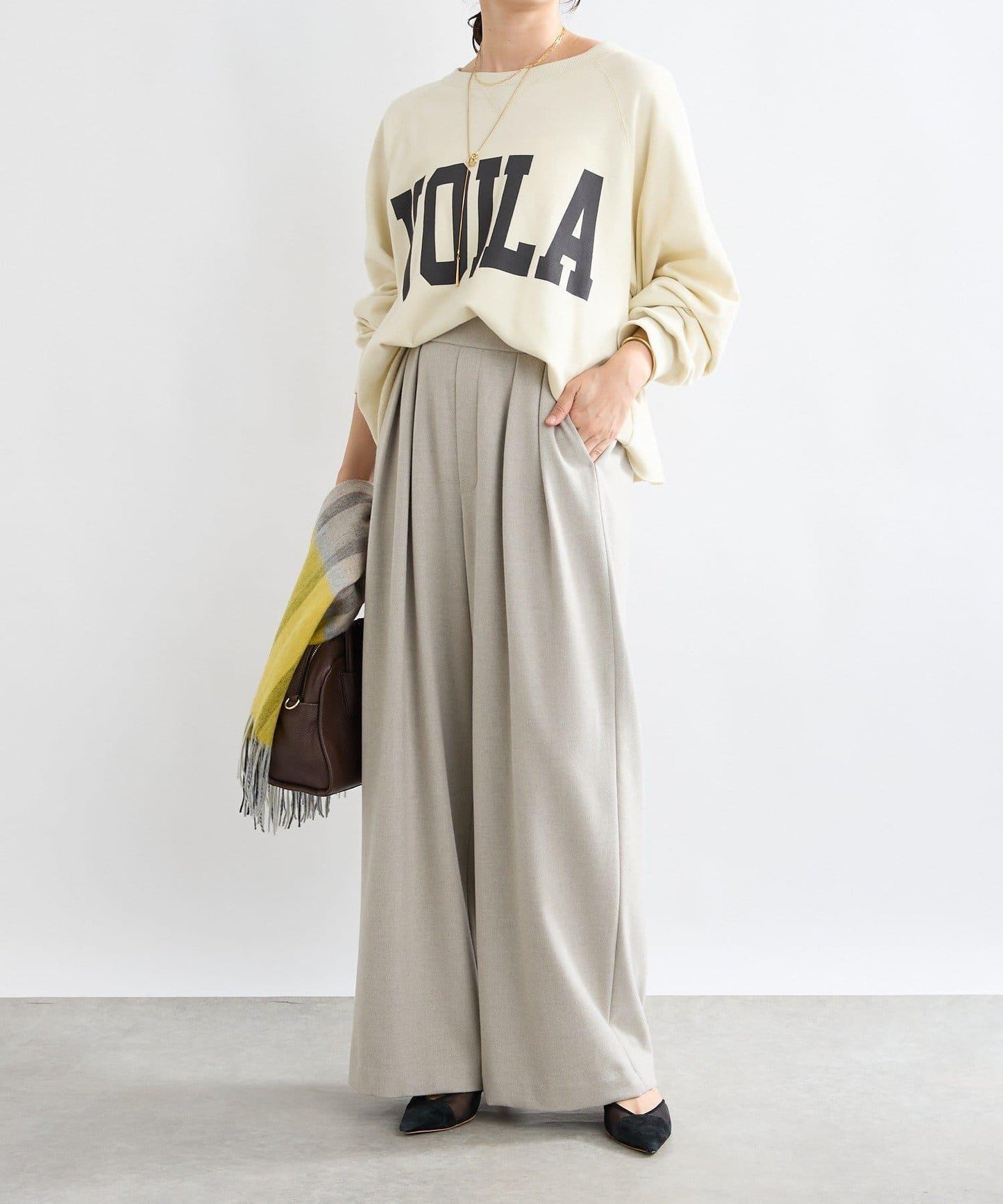 【顯瘦款】保暖打褶寬腿西裝褲/預計10月下旬發貨