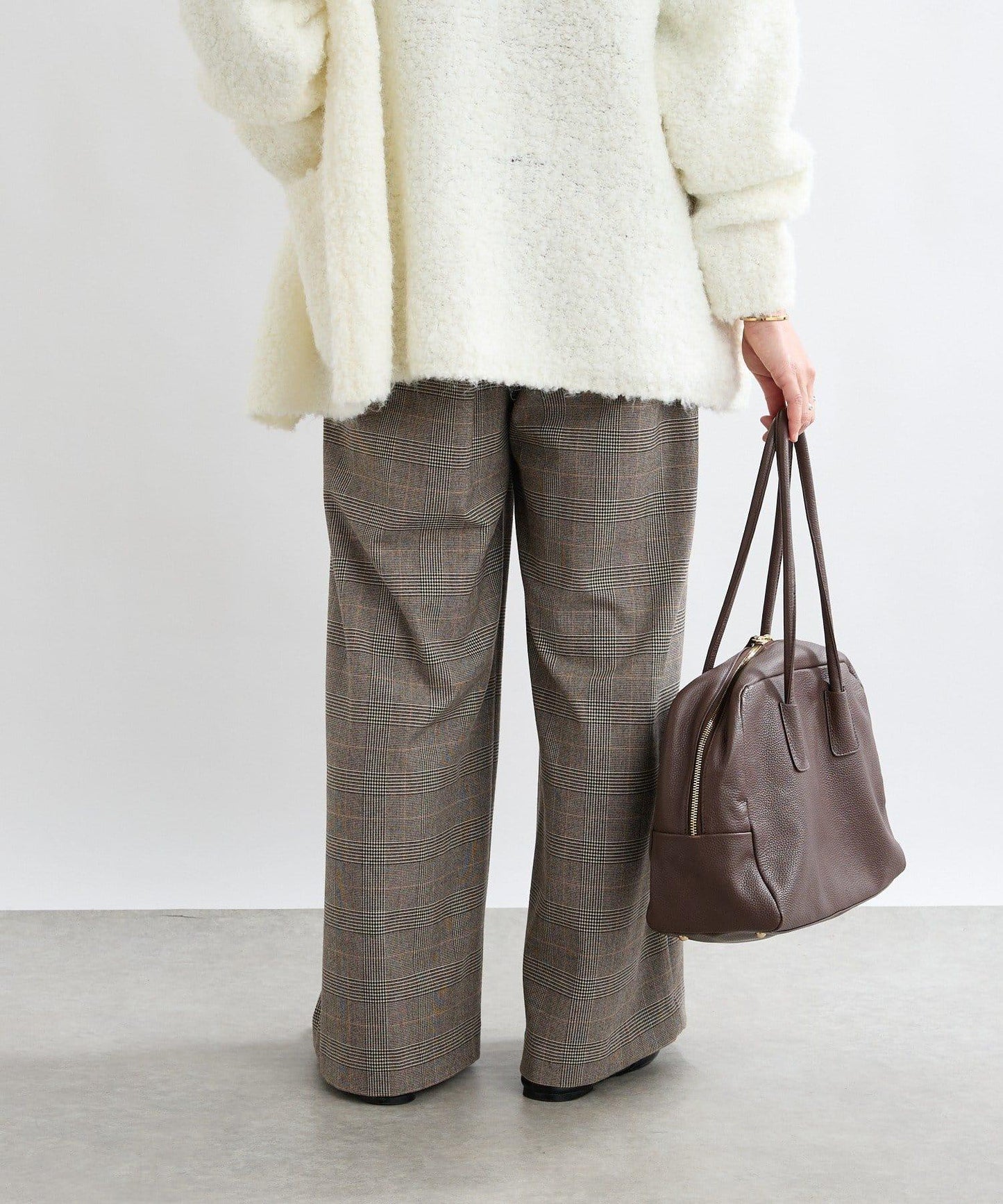 【顯瘦款】保暖打褶寬腿西裝褲/預計10月下旬發貨