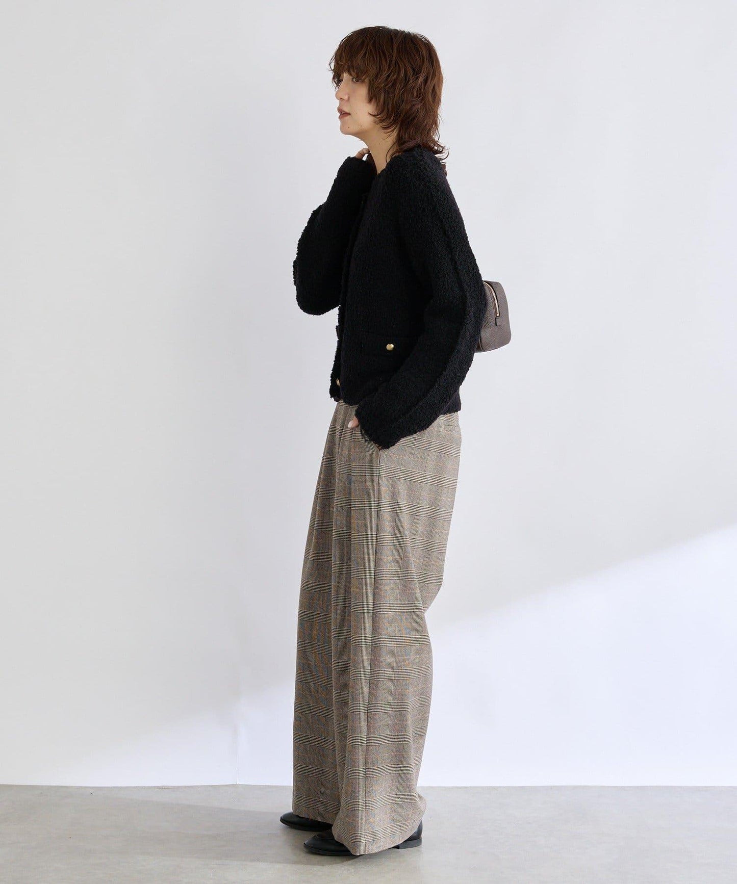 【顯瘦款】保暖打褶寬腿西裝褲/預計10月下旬發貨