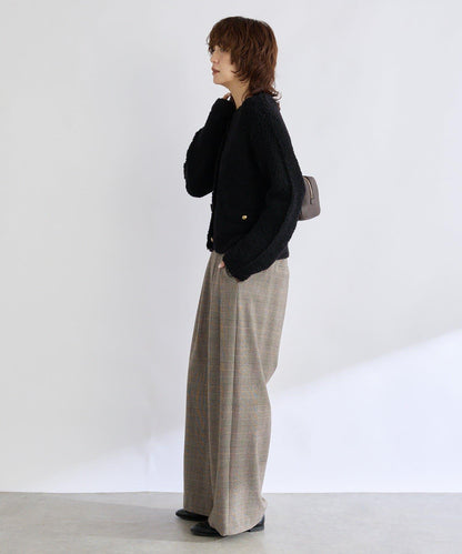 【顯瘦款】保暖打褶寬腿西裝褲/預計10月下旬發貨