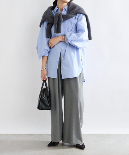 【顯瘦款】保暖打褶寬腿西裝褲/預計10月下旬發貨