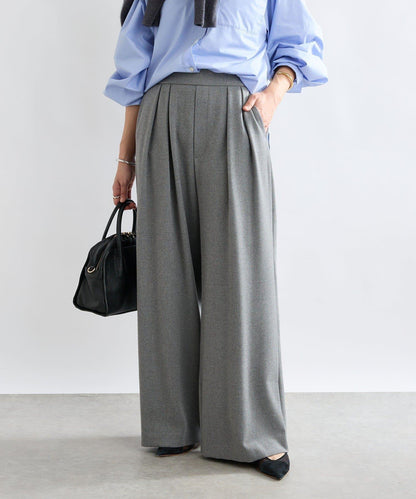 【顯瘦款】保暖打褶寬腿西裝褲/預計10月下旬發貨