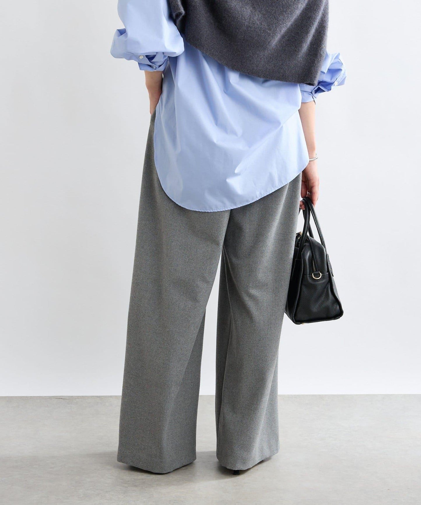 【顯瘦款】保暖打褶寬腿西裝褲/預計10月下旬發貨