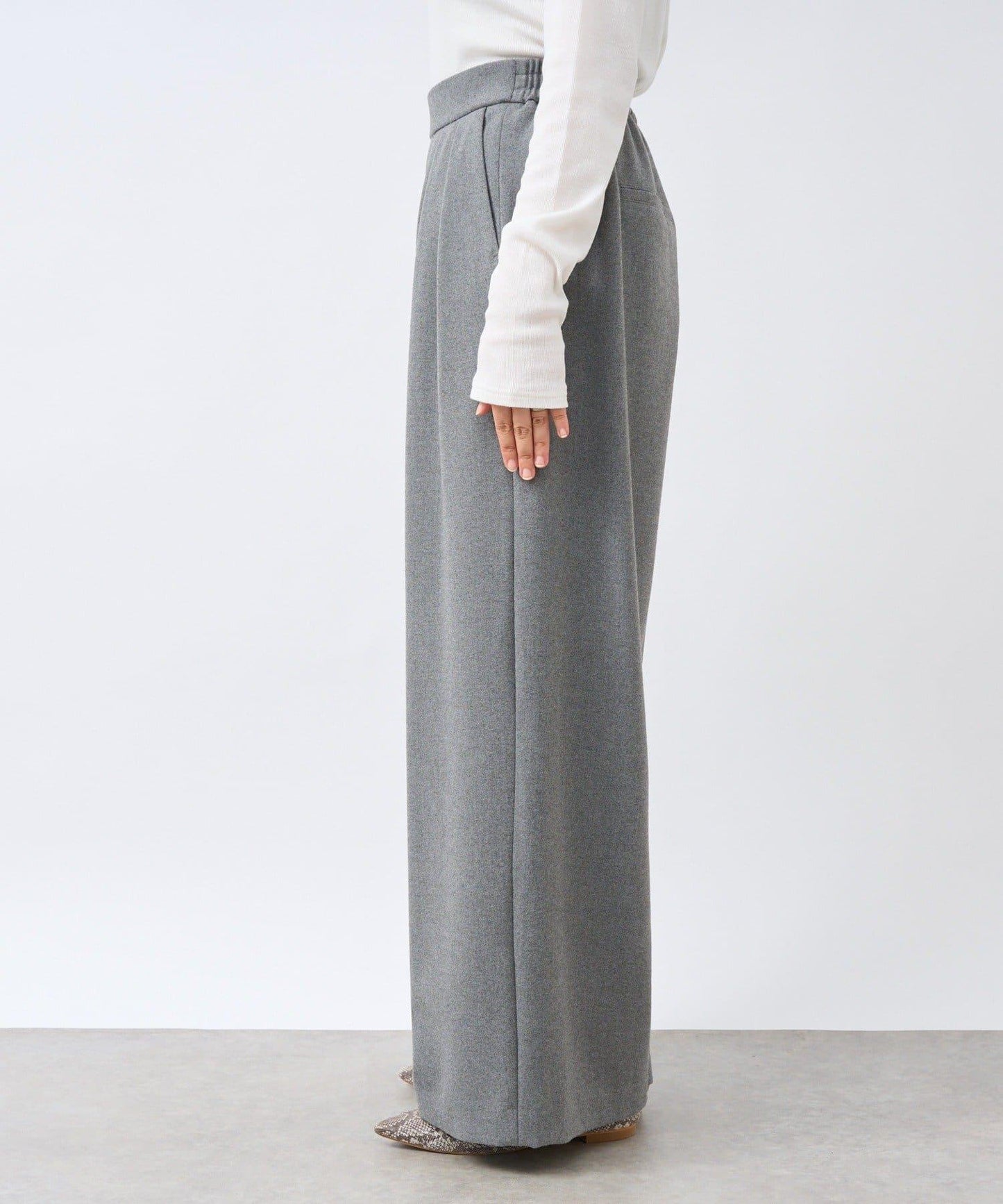 【顯瘦款】保暖打褶寬腿西裝褲/預計10月下旬發貨