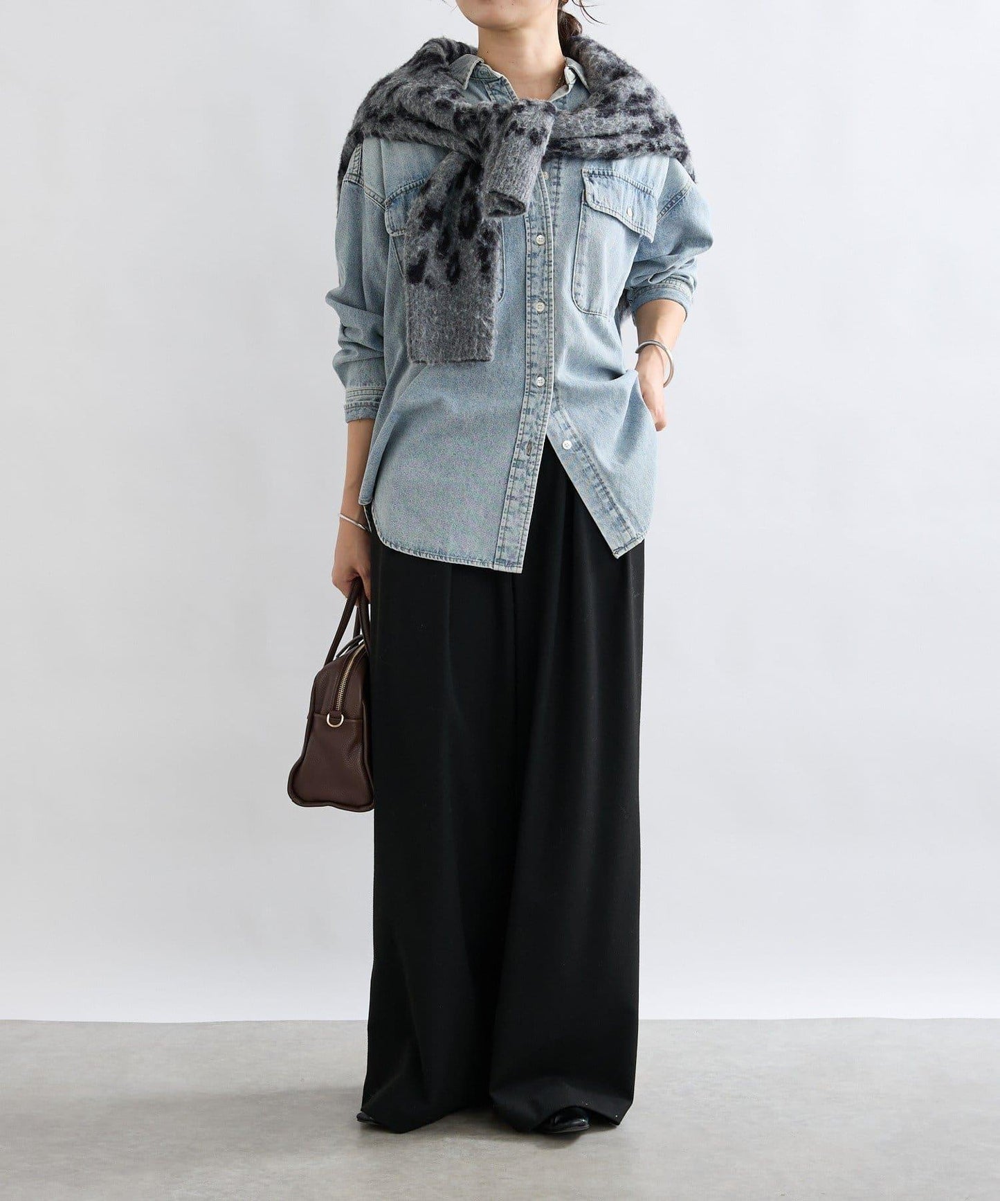 【顯瘦款】保暖打褶寬腿西裝褲/預計10月下旬發貨