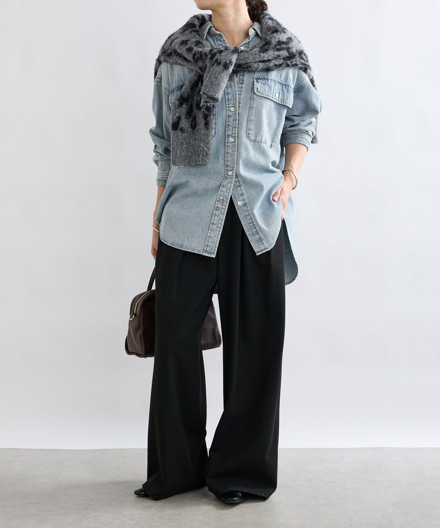 【顯瘦款】保暖打褶寬腿西裝褲/預計10月下旬發貨