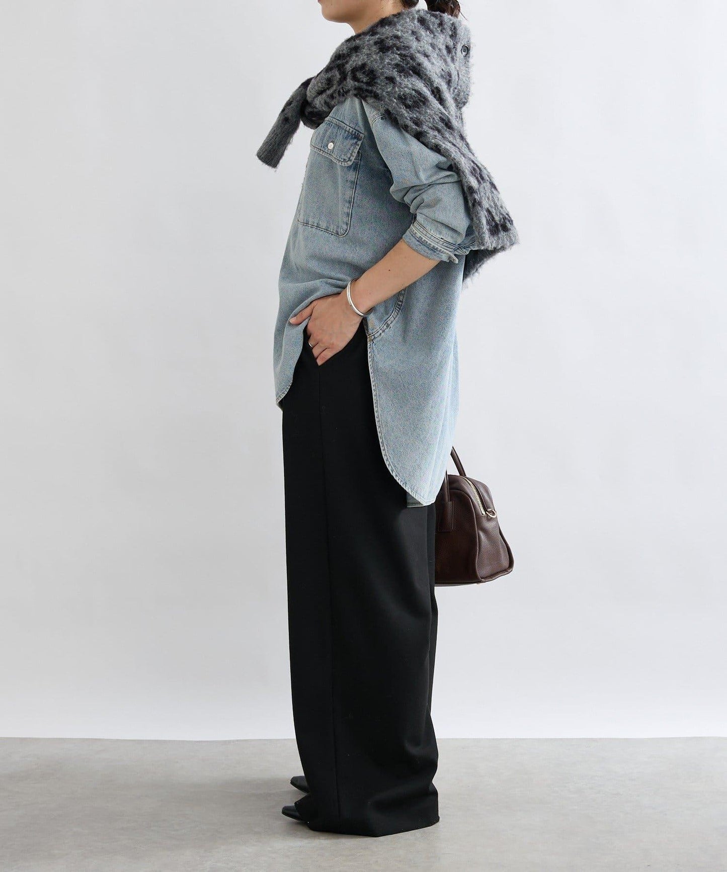 【顯瘦款】保暖打褶寬腿西裝褲/預計10月下旬發貨