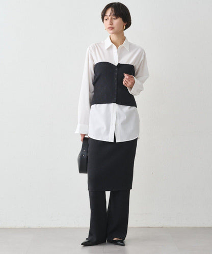 【Loungedress】襯衫+針織背心套裝