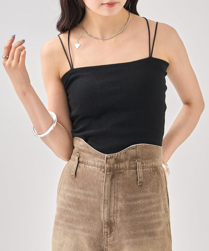 帶胸墊美背交叉吊帶背心