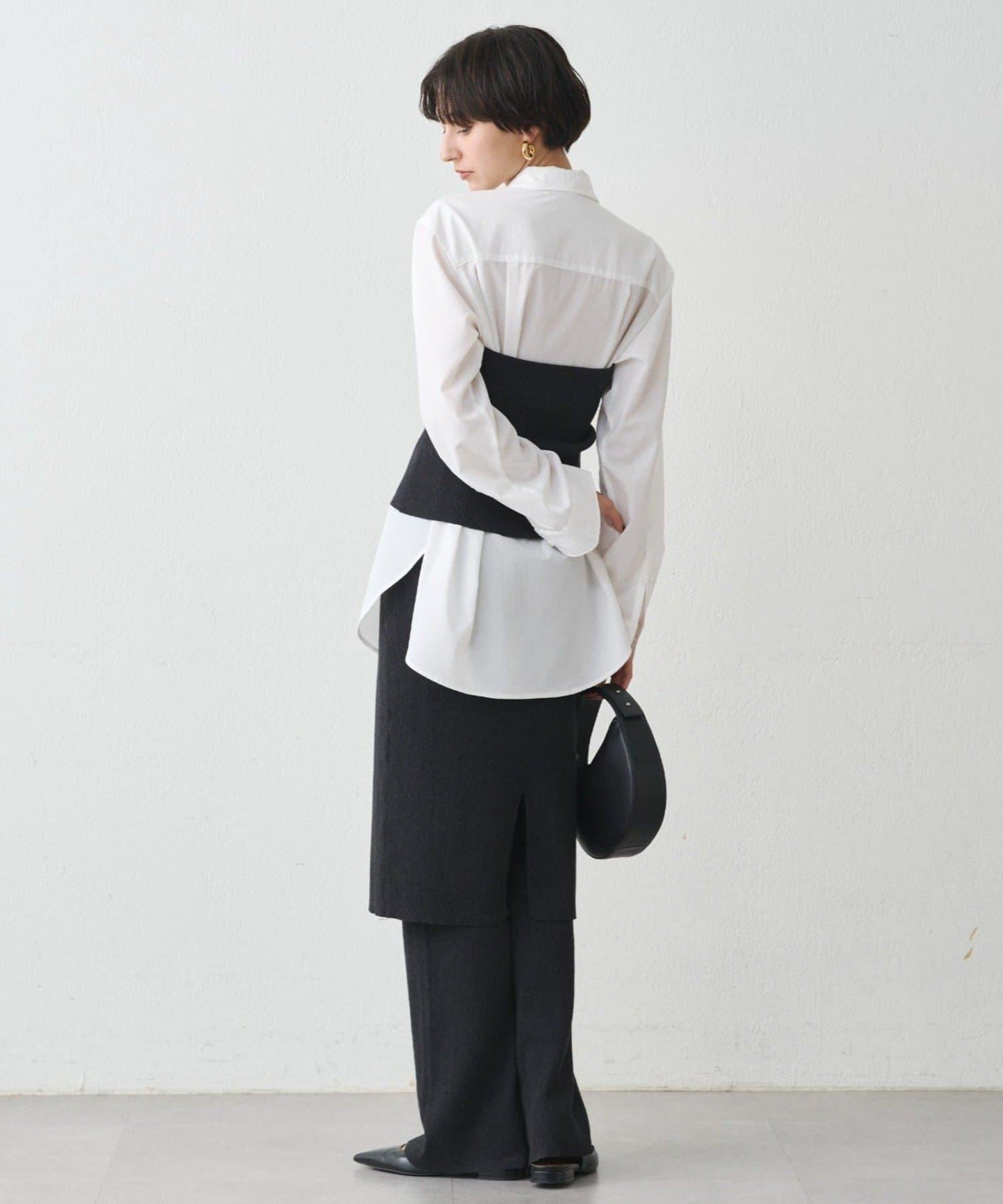 【Loungedress】襯衫+針織背心套裝