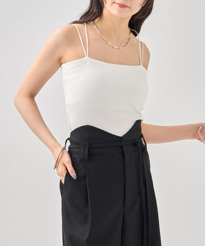 帶胸墊美背交叉吊帶背心