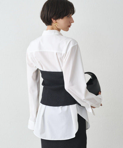 【Loungedress】襯衫+針織背心套裝