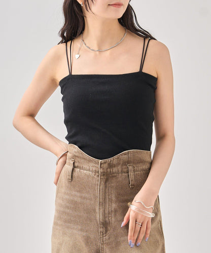 帶胸墊美背交叉吊帶背心