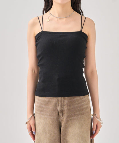 帶胸墊美背交叉吊帶背心