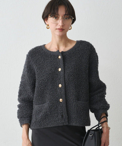 羊毛絨針織開衫