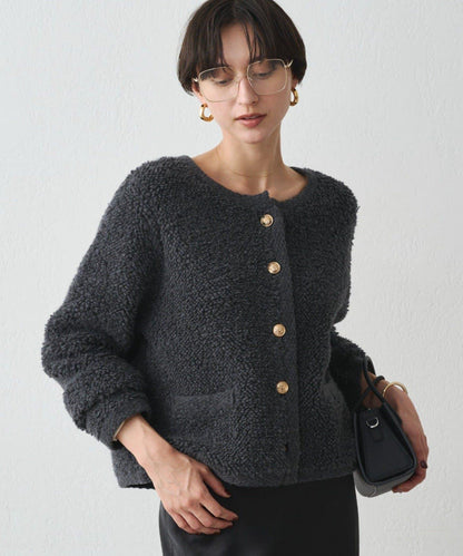 羊毛絨針織開衫