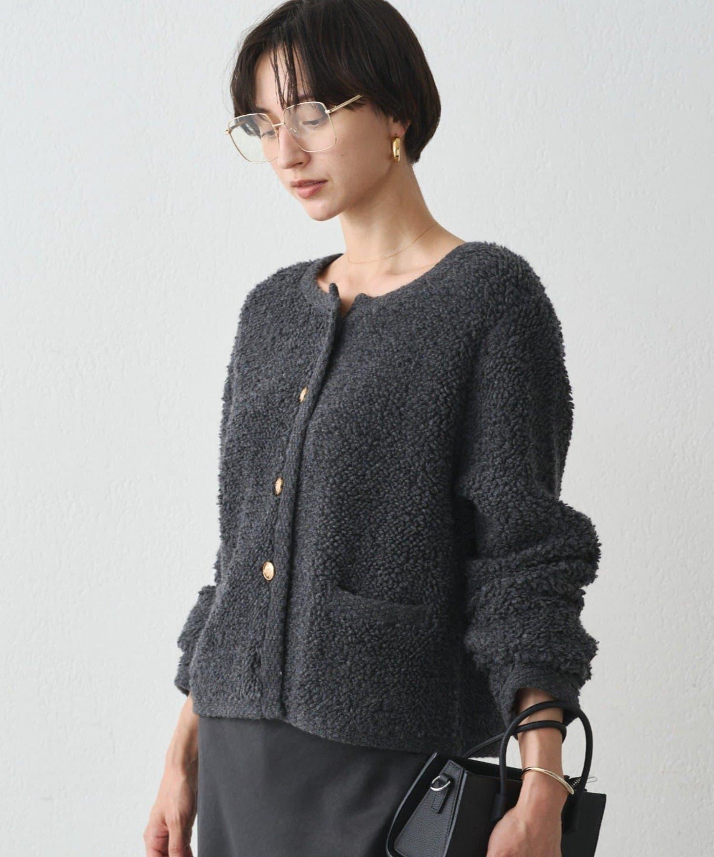 羊毛絨針織開衫