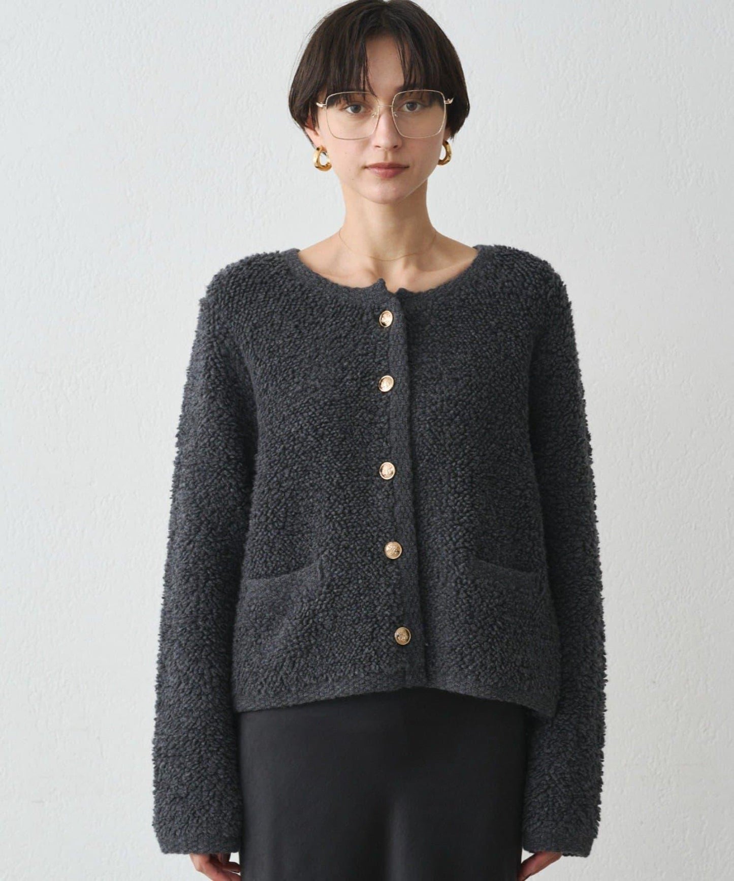 羊毛絨針織開衫