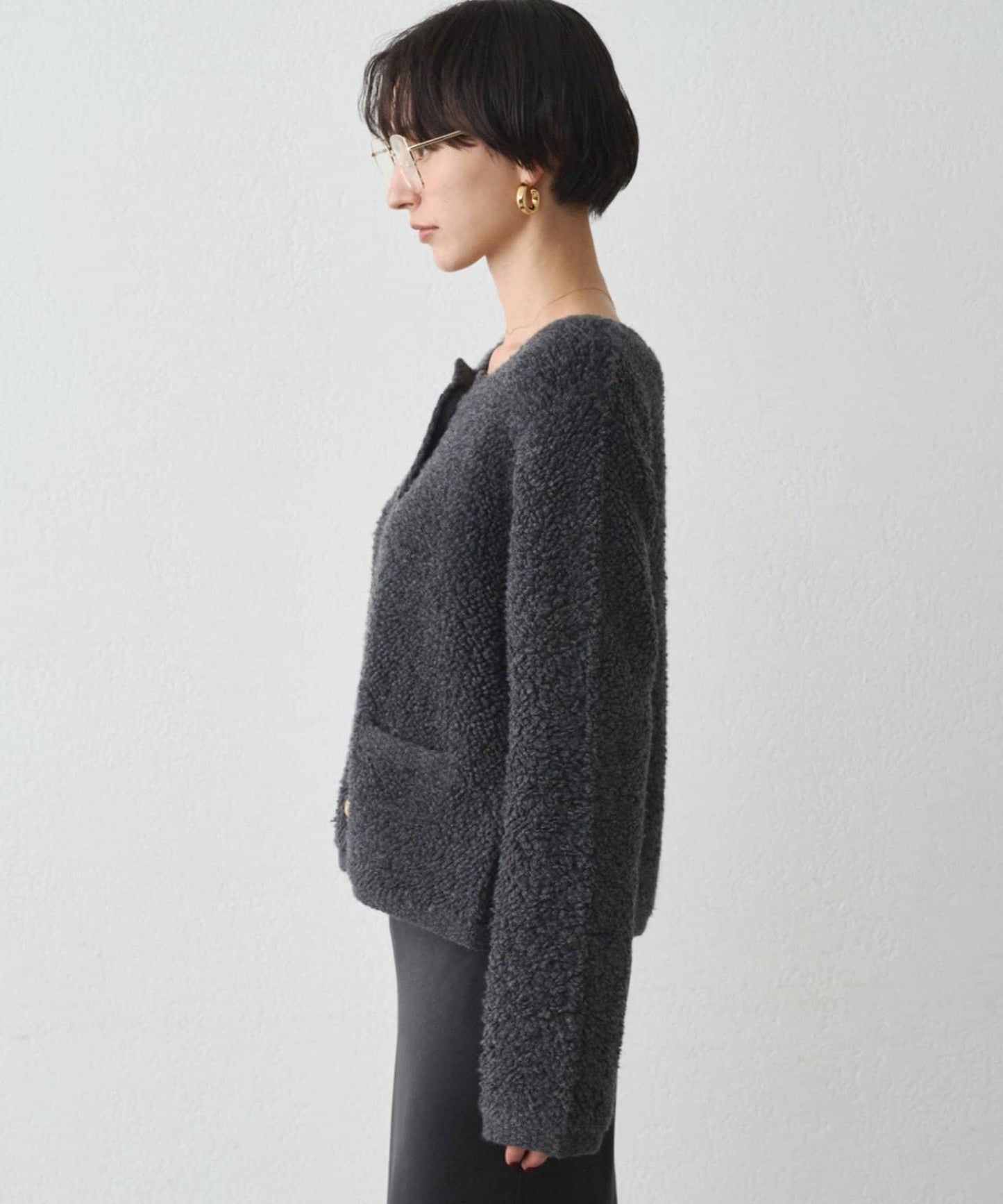 羊毛絨針織開衫