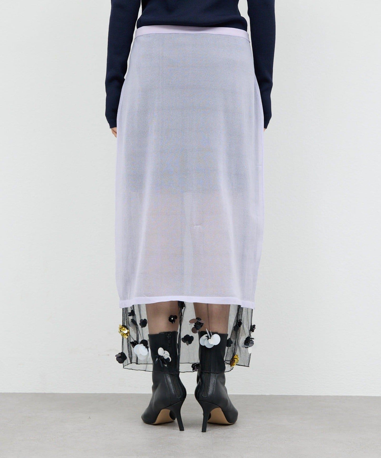 【25週年紀念款】透視珠飾半身裙