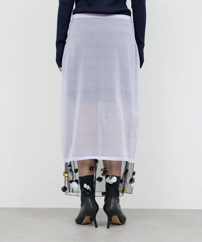 【25週年紀念款】透視珠飾半身裙