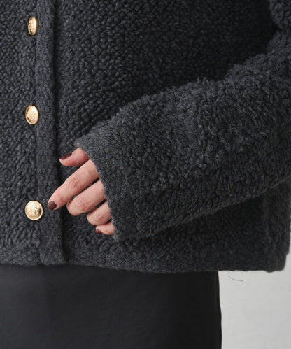 羊毛絨針織開衫