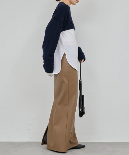 【25週年紀念款】寶石裝飾短款V領針織衫