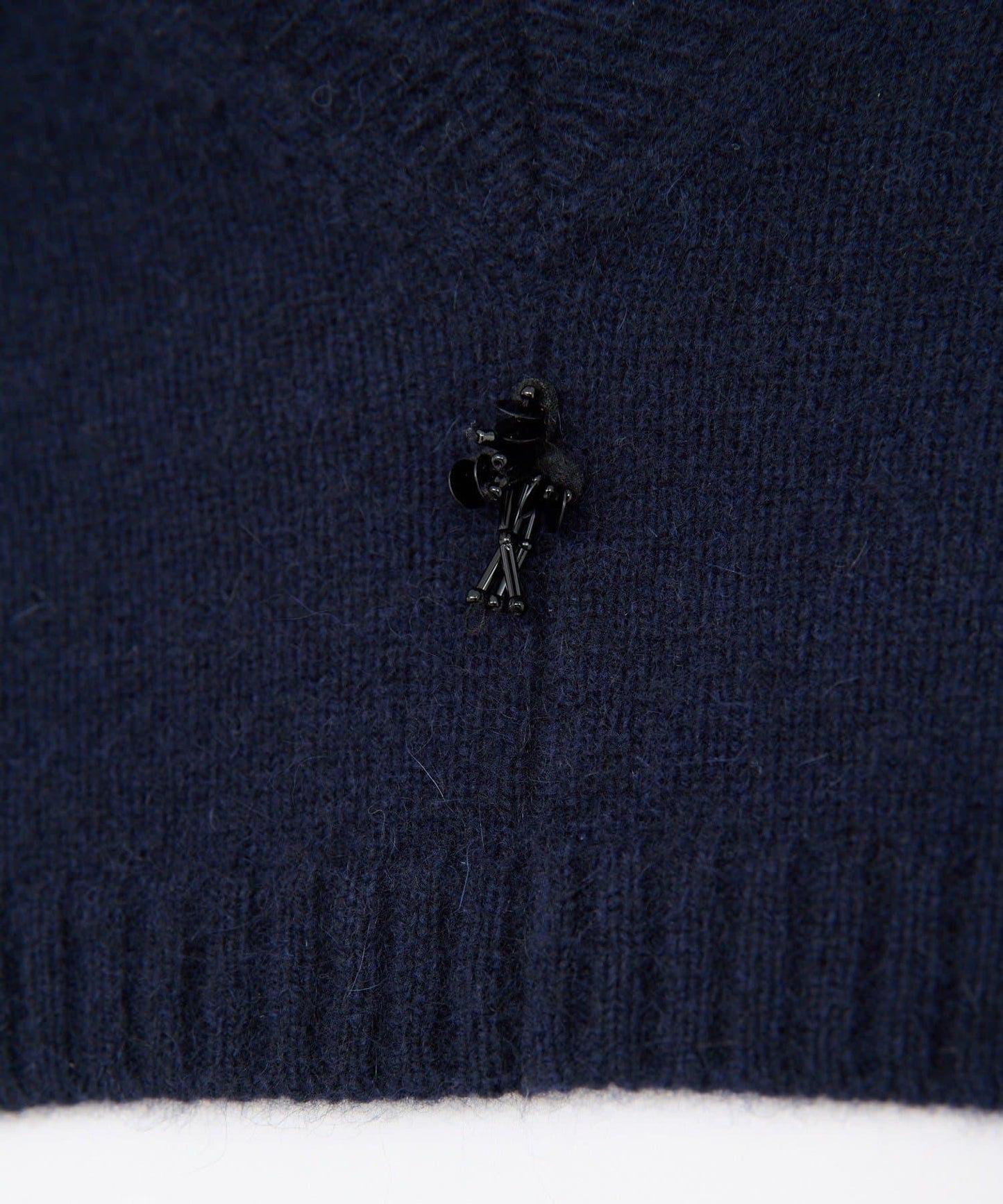 【25週年紀念款】寶石裝飾短款V領針織衫