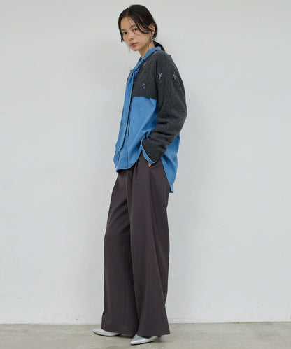 【25週年紀念款】寶石裝飾短款V領針織衫