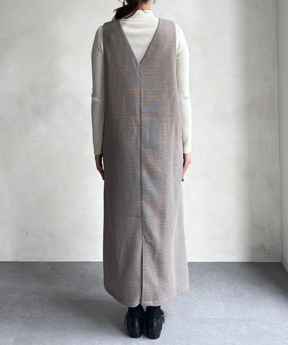 內搭套裝高腰帶連衣裙