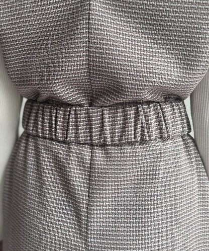 內搭套裝高腰帶連衣裙