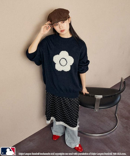 提花針織套頭衫