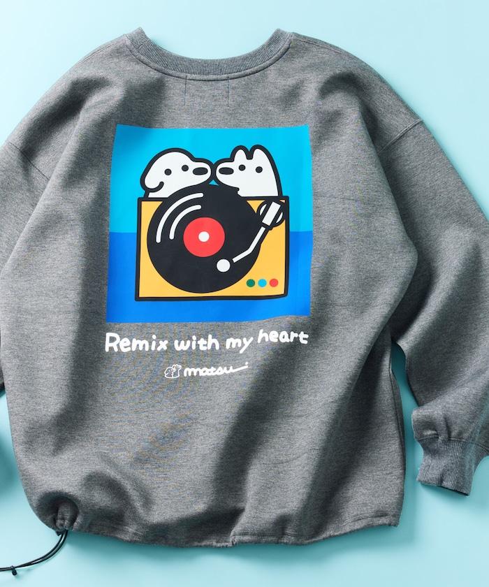 matsui×FREAK'S STORE 「レコード」抽繩後背印花圓領衛衣