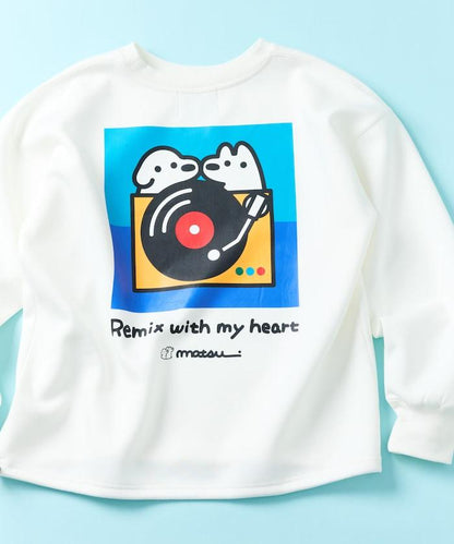 matsui×FREAK'S STORE 「レコード」抽繩後背印花圓領衛衣