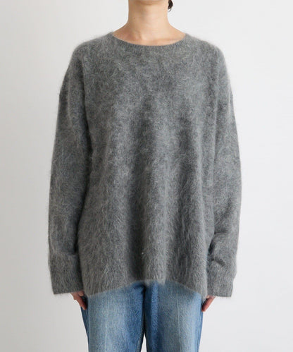 【蓬鬆質感】起毛羊毛側開叉針織衫