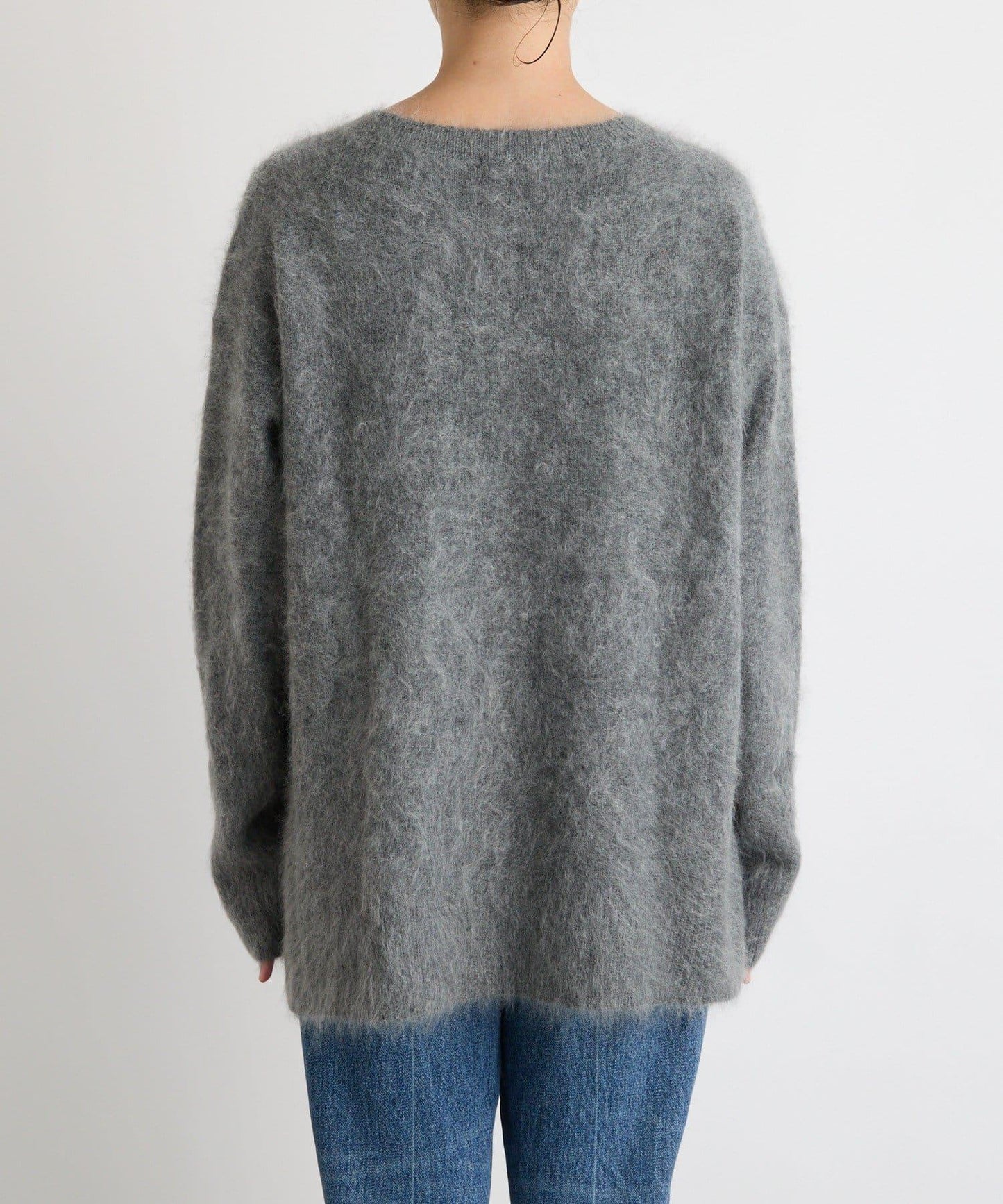 【蓬鬆質感】起毛羊毛側開叉針織衫