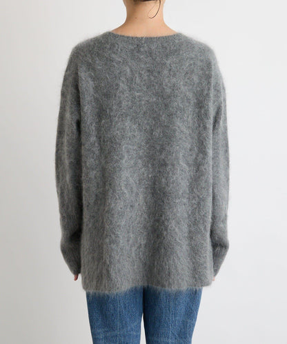 【蓬鬆質感】起毛羊毛側開叉針織衫