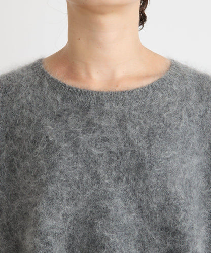 【蓬鬆質感】起毛羊毛側開叉針織衫