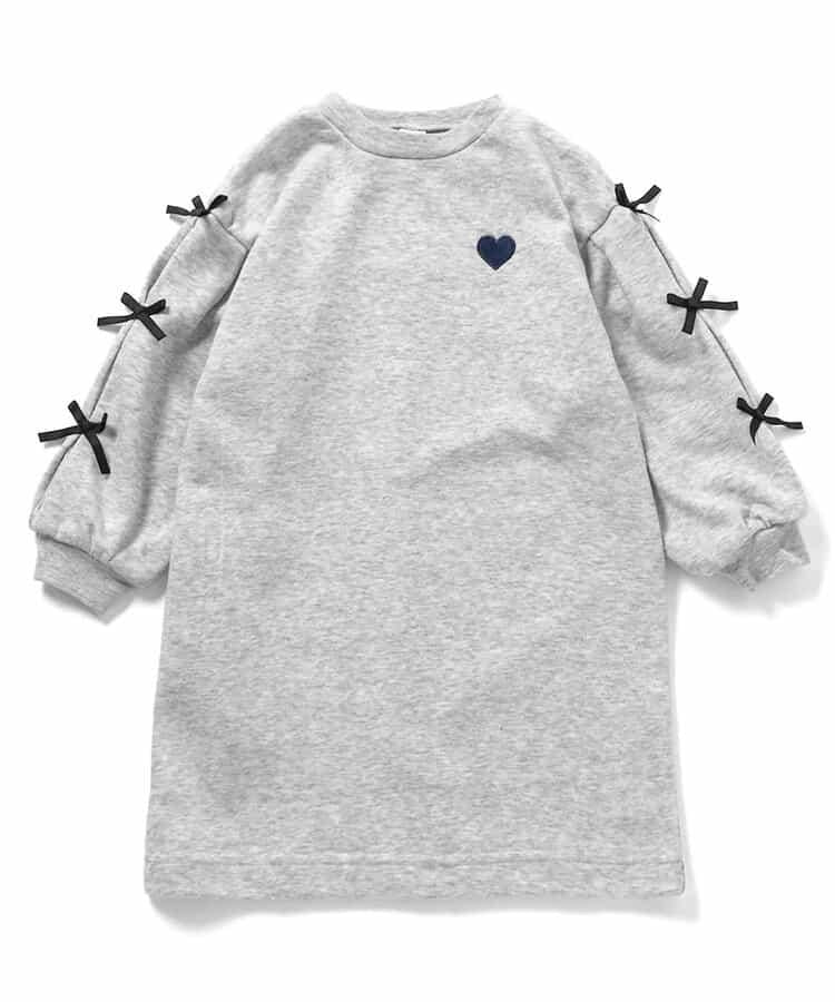 袖部蝴蝶結連衣裙