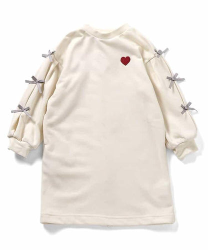 袖部蝴蝶結連衣裙