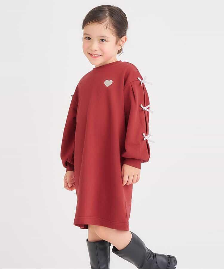 袖部蝴蝶結連衣裙