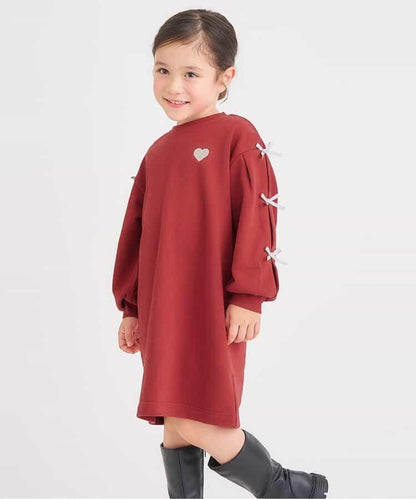 袖部蝴蝶結連衣裙