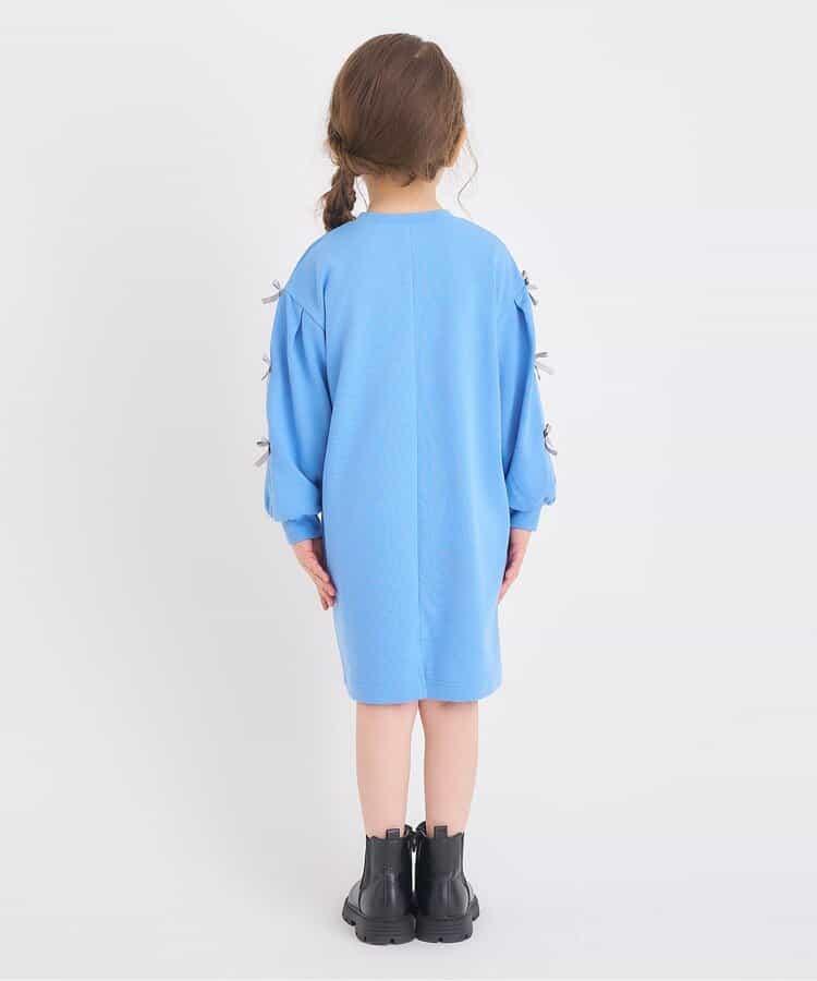 袖部蝴蝶結連衣裙