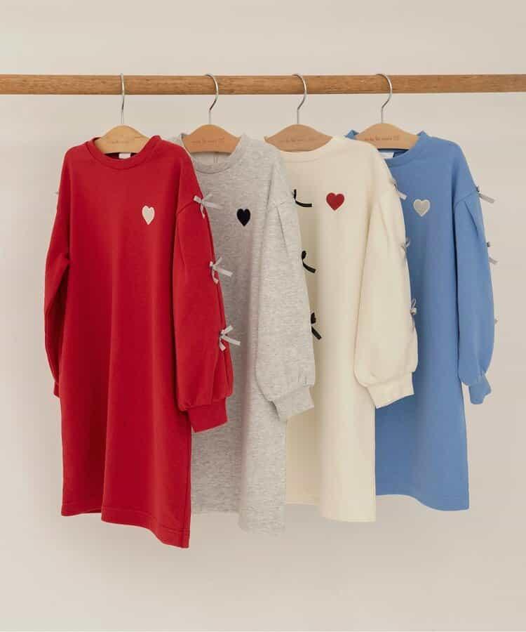 袖部蝴蝶結連衣裙