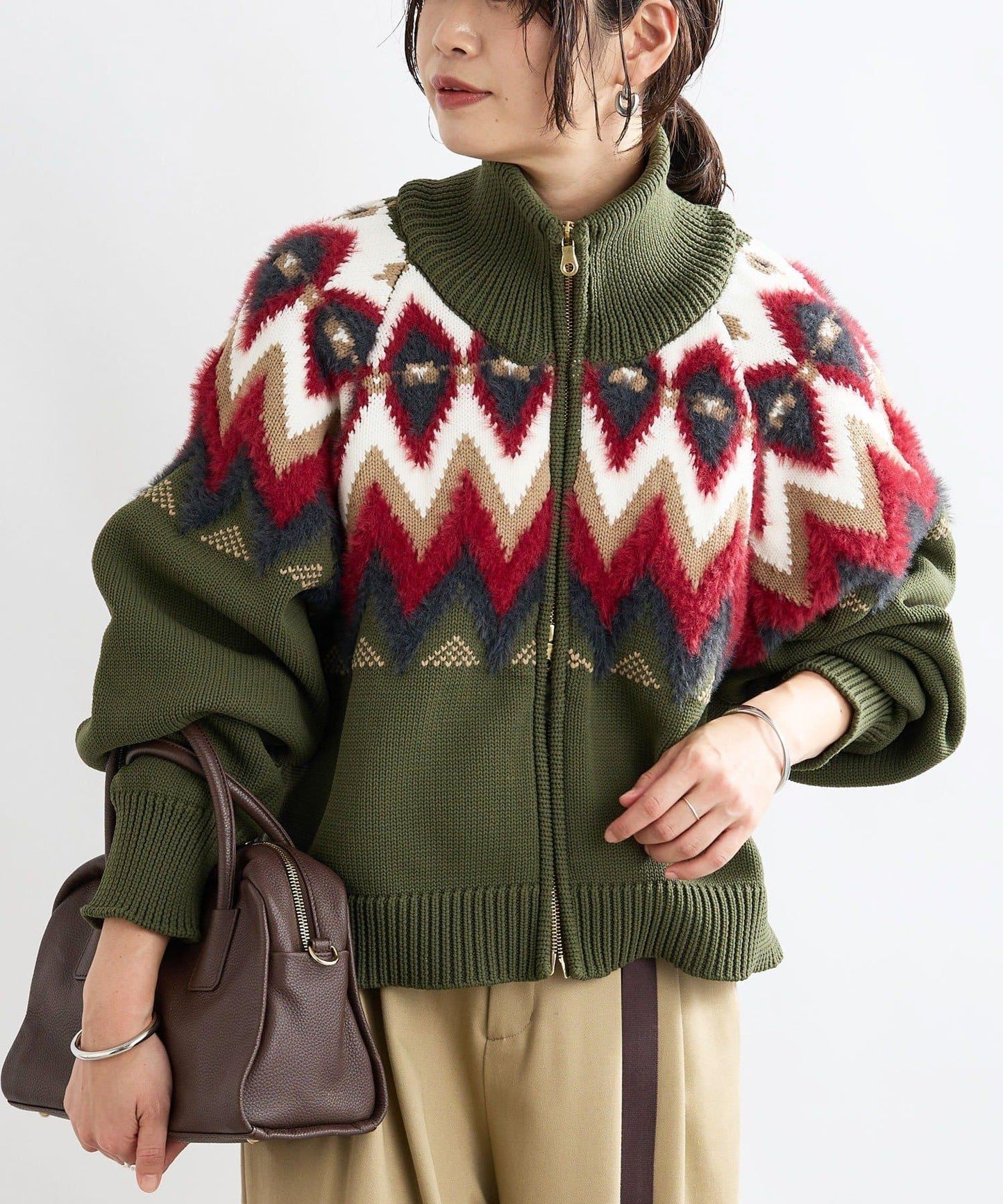 【現代感】北歐風針織夾克