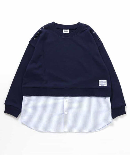 KUDOS 襯衫疊穿風衛衣