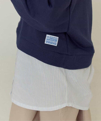 KUDOS 襯衫疊穿風衛衣