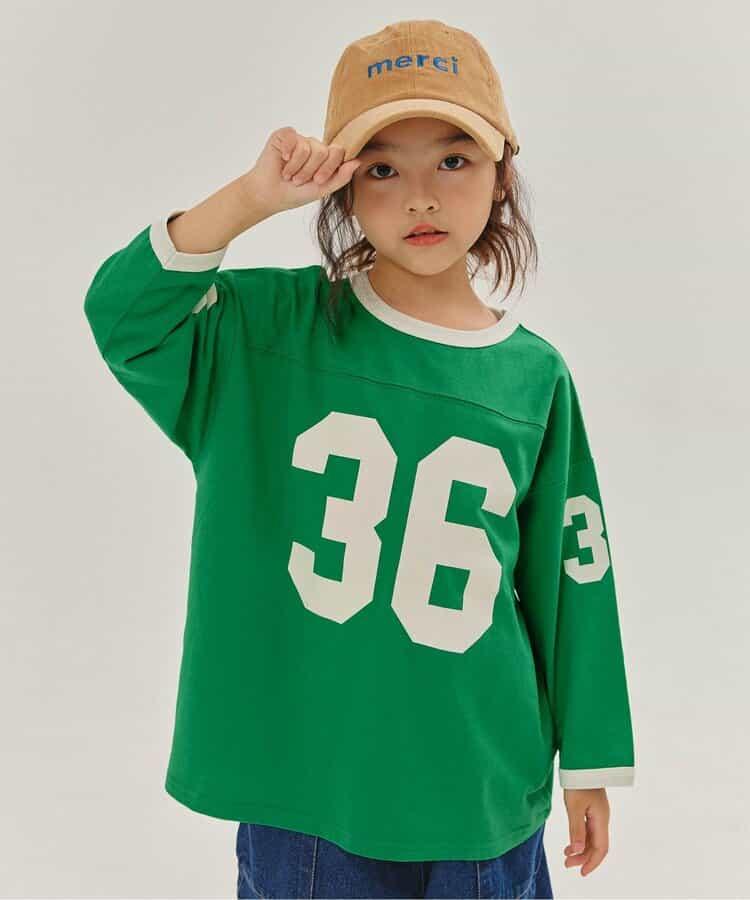 KUDOS拼色數字印花T恤