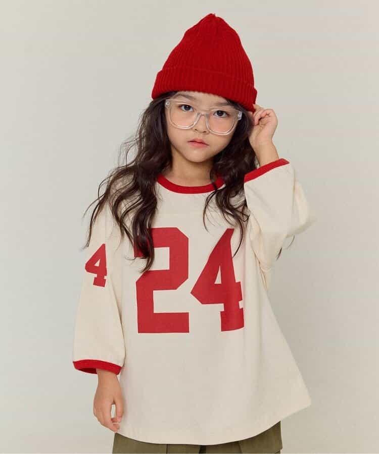 KUDOS拼色數字印花T恤